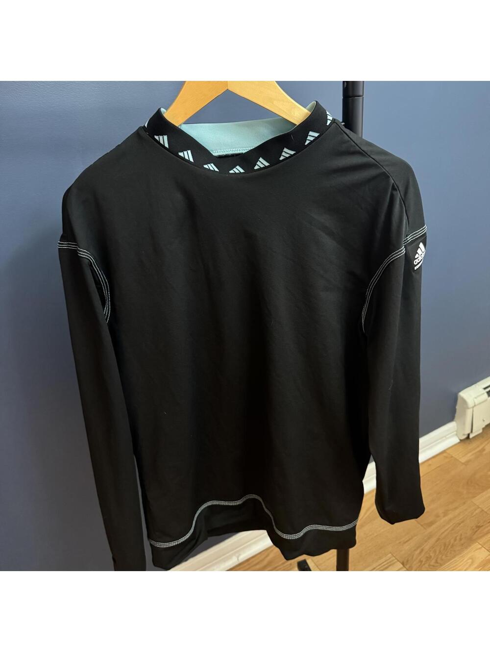 Adidas Primegreen Equipment Long Sleeve Golf Pullover Shirt Mens Small